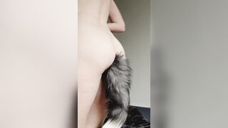 1st Time with ANAL FOX TAIL LONG TWAT PULSE ORGASM