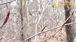 Risky Outdoors Sex & Cum over my Gymshark Top into Outdoors Woodland