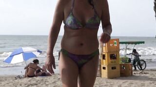MY UNSHAVED WIFEY ON THE BEACH (PART two), OLDER MILF,