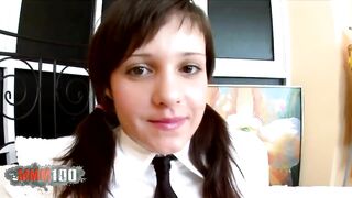 Dark Haired into school uniform anal sex