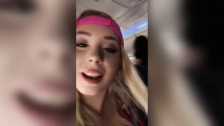 Airplane HOE!! Outdoors Masturbation