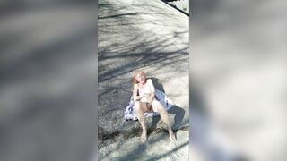 Ruby Masterbates under Bridge on Side of Interstate