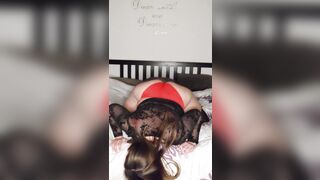 Thick Dark Hair inside Underwear being Hot