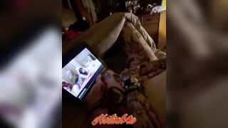 Hotwife Masturbates to Pornhub Lesbo Videos!