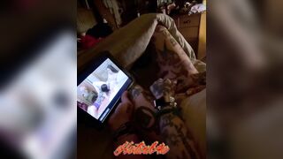 Hotwife Masturbates to Pornhub Lesbo Videos!