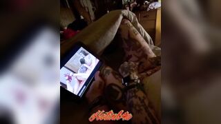 Hotwife Masturbates to Pornhub Lesbo Videos!