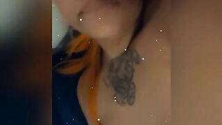 Orange Hair Lightskinned BBW Plays with Snatch till she Jizzes Rough!