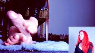 Toejob under the Table