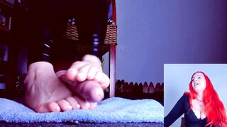 Toejob under the Table