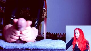 Toejob under the Table