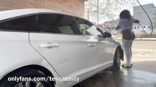 Tessa Lovely Gets Soak and Wild at the CarWash
