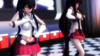 【hentai MMD】Hentai Incredible Sexy Girls Strip Waist Swing Micro Bikini Dance 3/ Kancolle