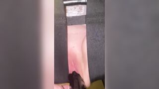 SAHSlut Squirting on Long Ebony Toy