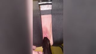 SAHSlut Squirting on Long Ebony Toy