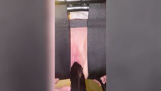 SAHSlut Squirting on Long Ebony Toy