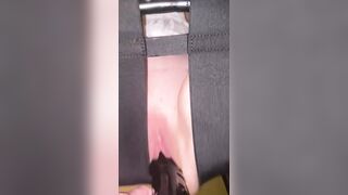 SAHSlut Squirting on Long Ebony Toy