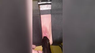 SAHSlut Rides and Squirting on Long Ebony Sex Toy