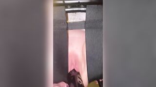 SAHSlut Rides and Squirting on Long Ebony Sex Toy