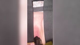 SAHSlut Rides and Squirting on Long Ebony Sex Toy