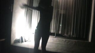 Leggy Canadian cougar Spreads Wide then Rocks out Dancing Nude to Rob
