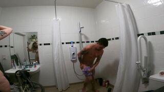 Step Milf Walks inside whilst Step Son Taking A Shower and Joins him and