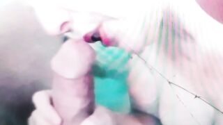 Crazy Sexy long breasts Milf INSANE BATHTUB cock BLOWING Tape * Turns Hard
