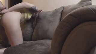 Goddess Dark Hair Amateur milf Fucking Doggy Style on the Couch - FitCoupleLust