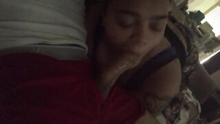 Lightskin BBW Barely Legal Sucking Off Penis