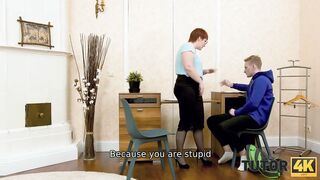 TUTOR4K. Insistent fellow manages to boned submissive tutor at her