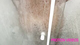 Backstage shower with the BBW married real estate agent