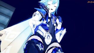 Eula Finger Fuck herself and having a Squirting Orgasm - Genshin Impact Animated