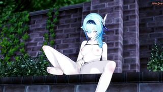 Eula Finger Fuck herself and having a Squirting Orgasm - Genshin Impact Animated