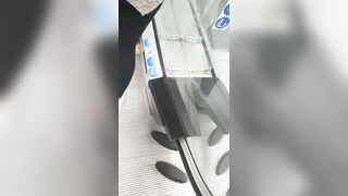 Step Cougar went to the Supermarket with a Dildo on the Remote
