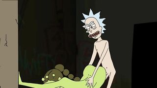 Rick and Morty: Rick Gets Lucky after a Schwifty Party (WITH SOUND)