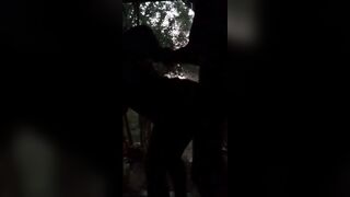 Fucking while Raining with the Door Open Outdoor Hard Throat Nailed