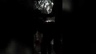 Fucking while Raining with the Door Open Outdoor Hard Throat Nailed