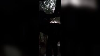 Fucking while Raining with the Door Open Outdoor Hard Throat Nailed
