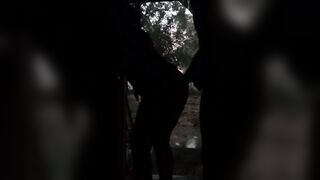 Fucking while Raining with the Door Open Outdoor Hard Throat Nailed