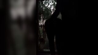 Fucking while Raining with the Door Open Outdoor Hard Throat Nailed