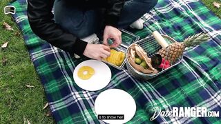 Anal Fantasy: Outdoor Picnic then Booty Nailed (French Porn with Emmanuelle Worley)