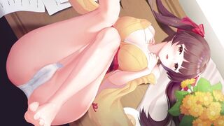 Animated Uncensored / Horny Goddess Loves when her Friend Fucks Rough Сuckold