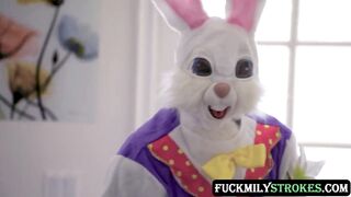 Suddenly, they got a visit from the Easter bunny and