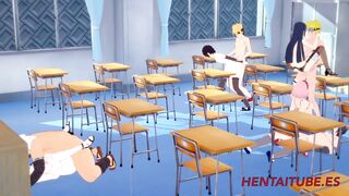 Naruto Boruto Anime - Group Sex four Naruto, Boruto Sasuke and