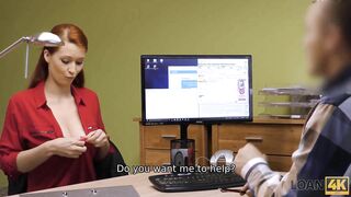 LOAN4K Big Tit Redheaded milf has Sex with a Hung Dude who can