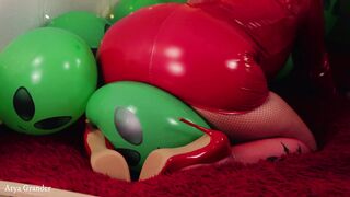 Inflatable Bondage Air Balloons Fun Slow Beauty Movie of Looner Girls non
