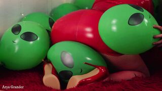 Inflatable Bondage Air Balloons Fun Slow Beauty Movie of Looner Girls non