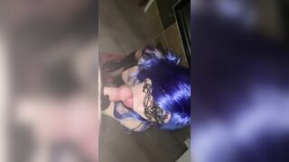 Fiance Blows Penis with Lipstick on
