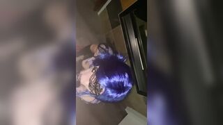 Fiance Blows Penis with Lipstick on