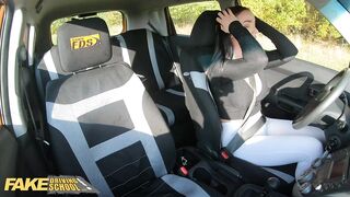 Fake Driving School Instructor Cheats with Cutie College Girl Lady Gang