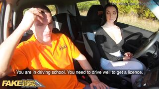 Fake Driving School Instructor Cheats with Cutie College Girl Lady Gang